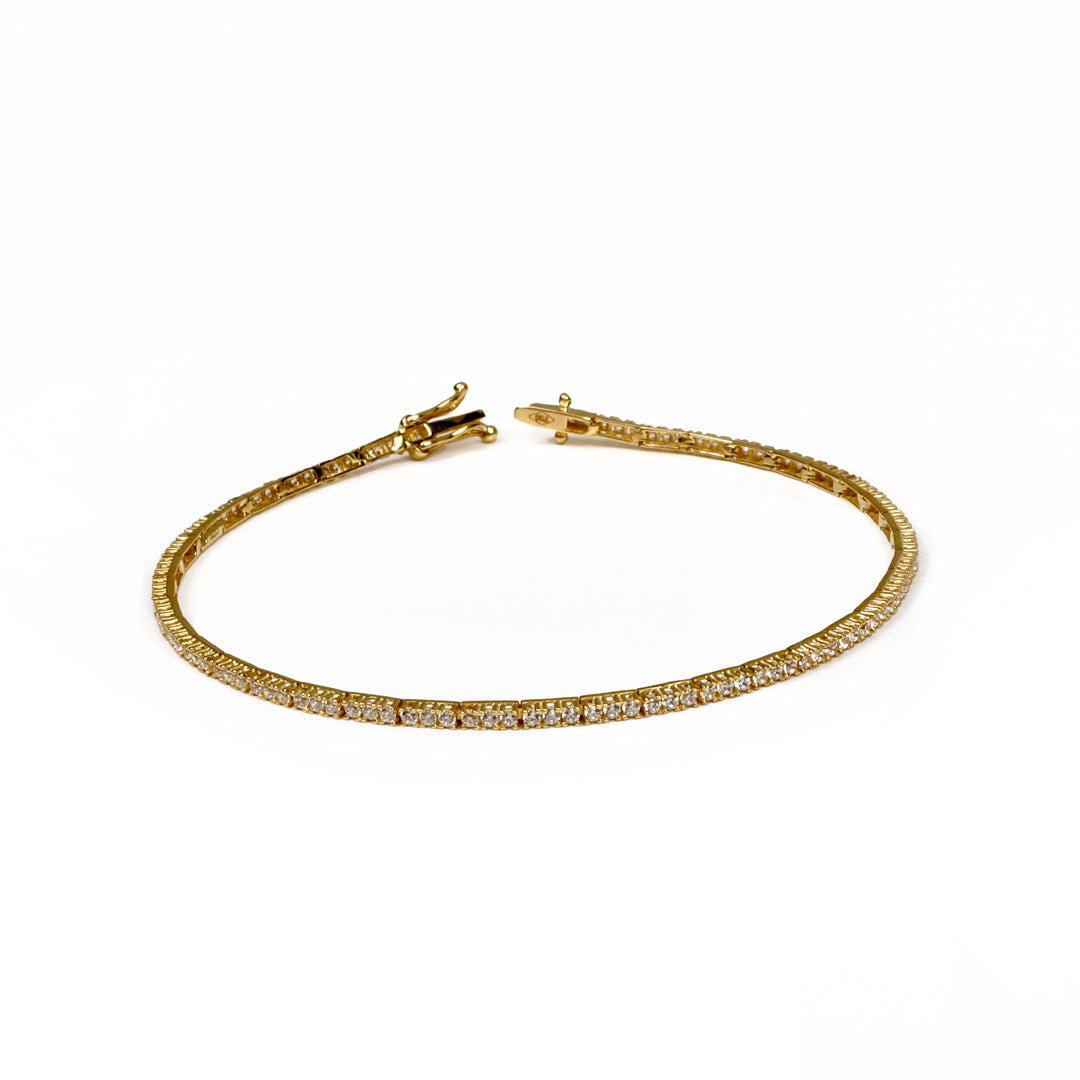 Pulsera Tenis Con Circones 2mm 19.5Cm