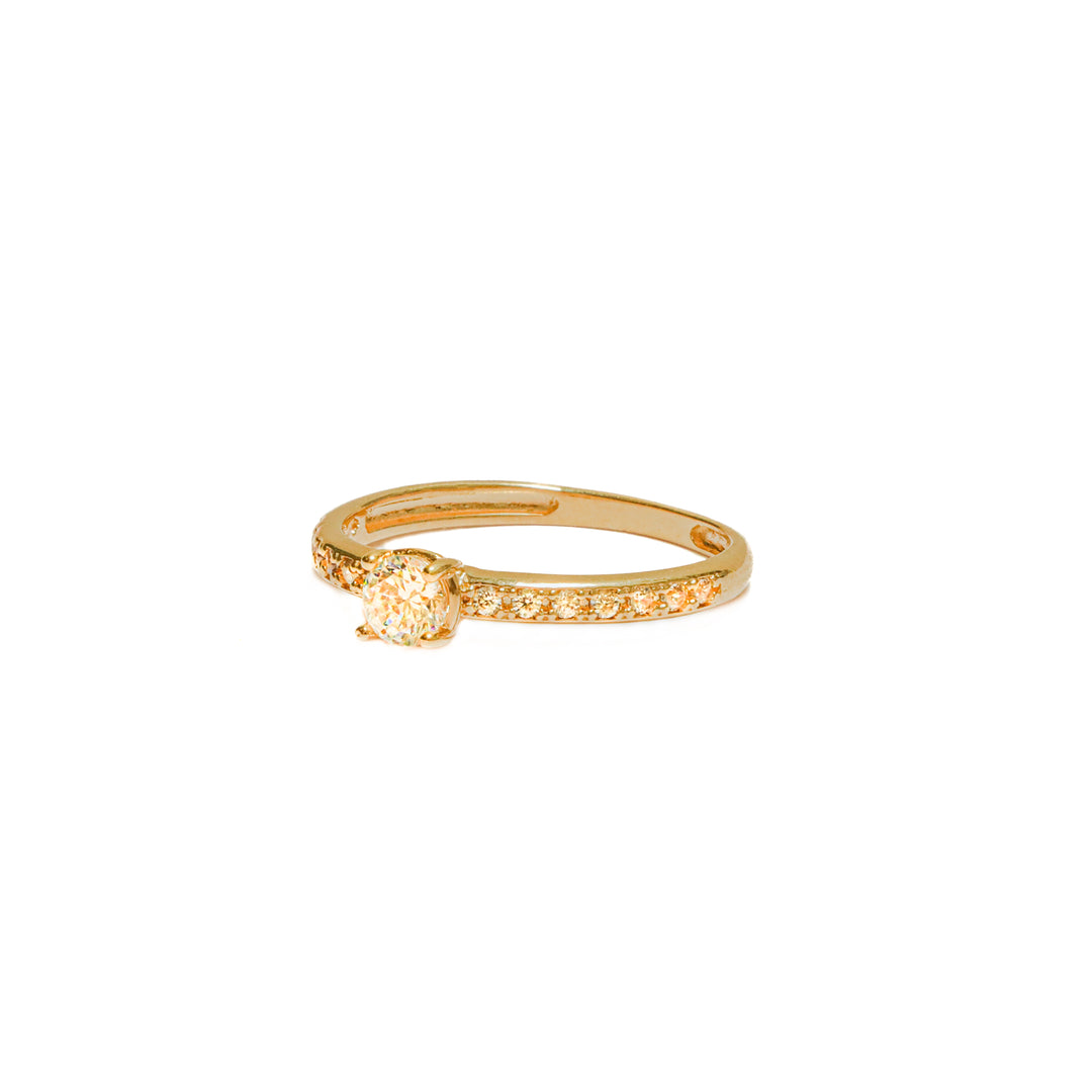 Anillo Solitario con Circones