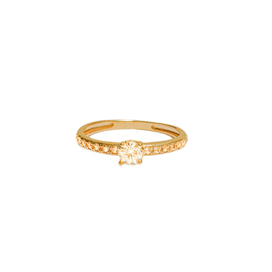 Anillo Solitario con Circones