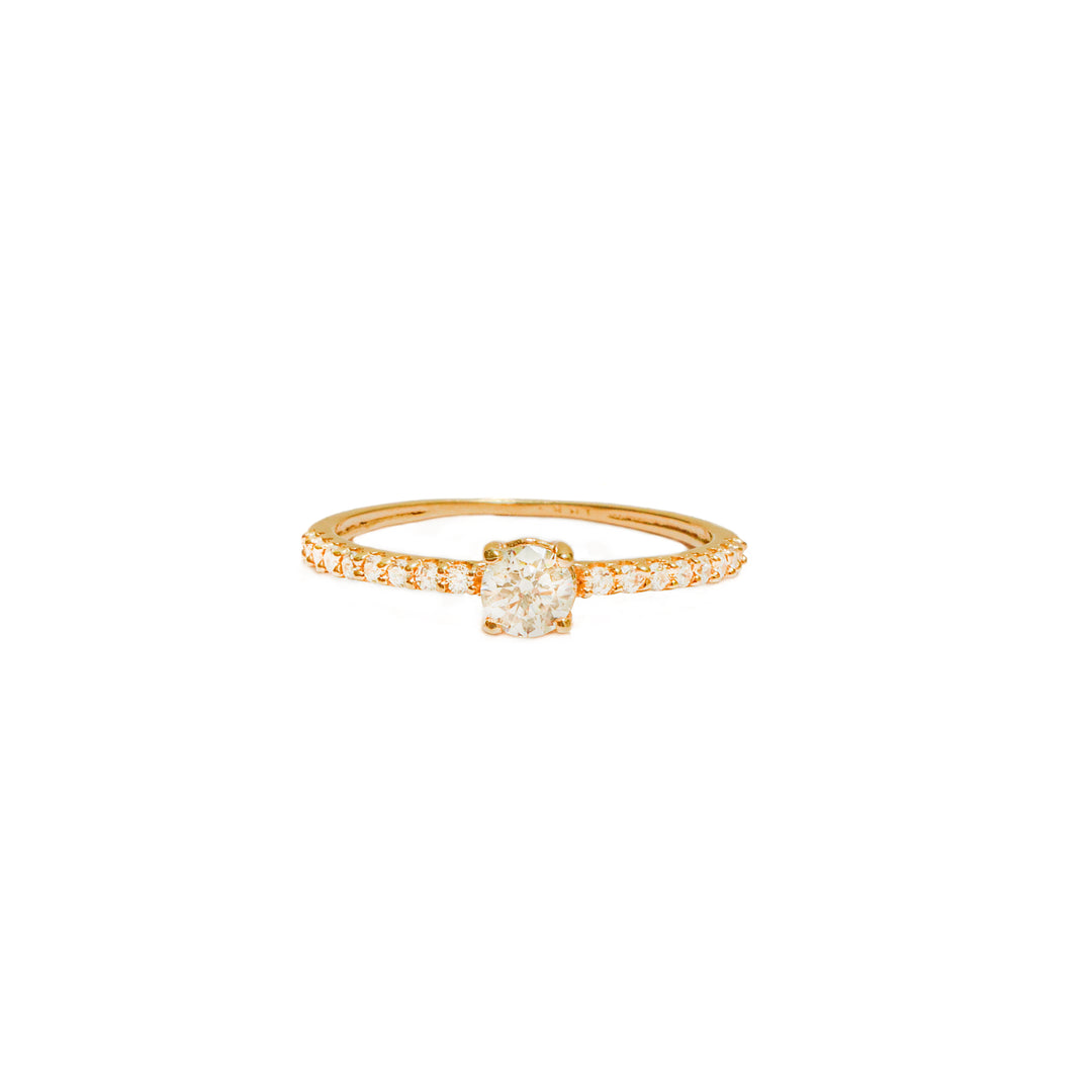 Anillo Solitario con circones