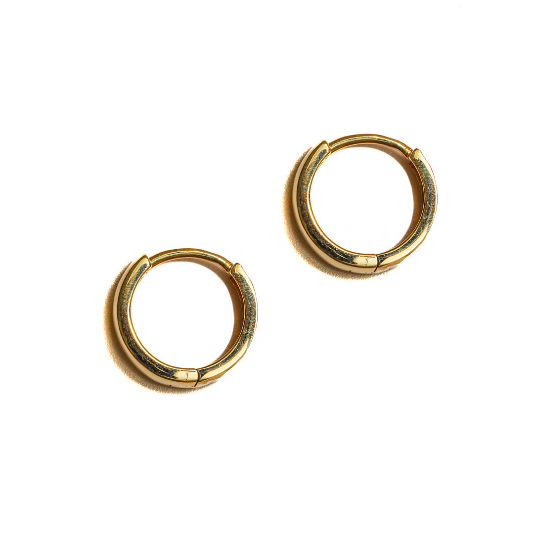 Argollas Media Caña Diamantadas 3 Oros