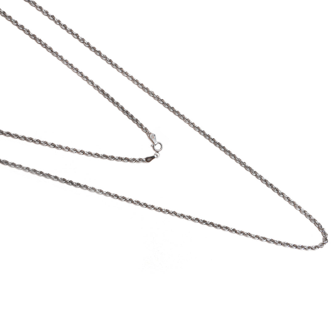 Cadena Cordón Oro Blanco 60Cm