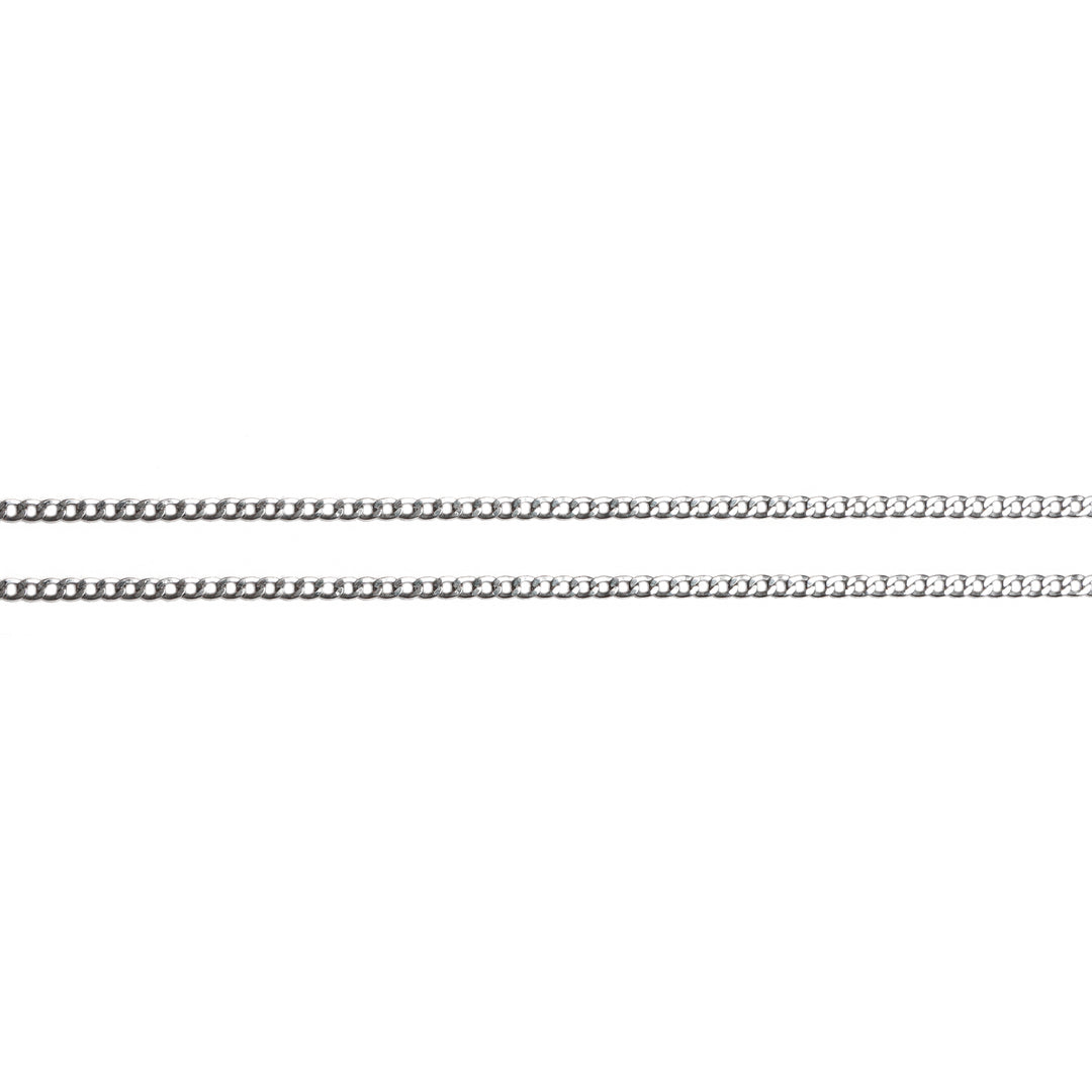 Cadena Cubana 60Cm Oro Blanco