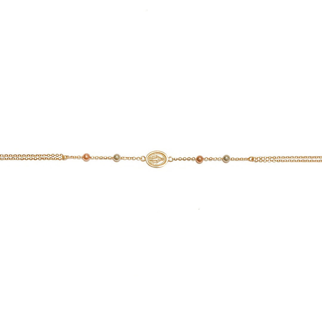 Pulsera Denario Virgen milagrosa con extensión