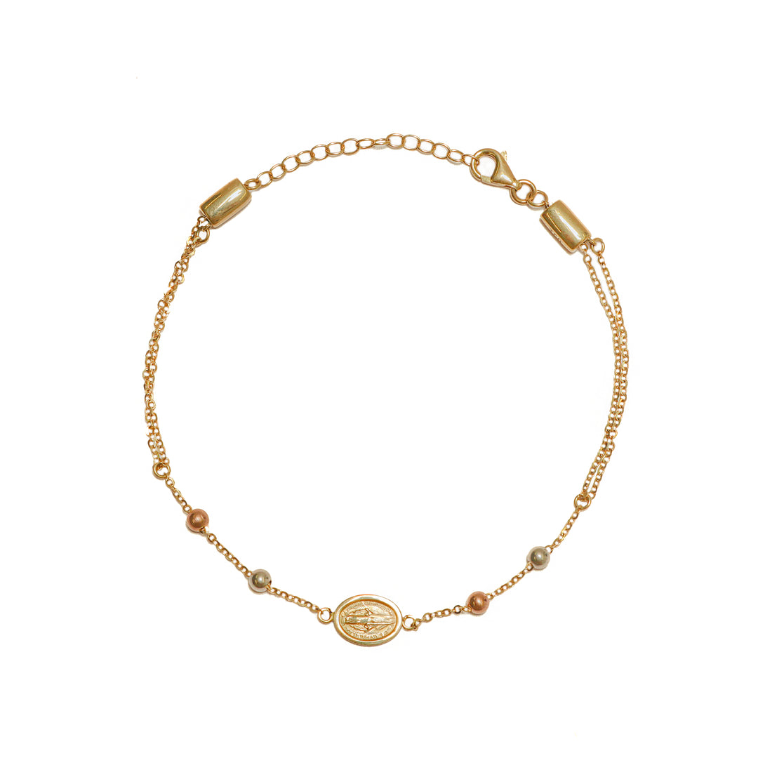Pulsera Denario Virgen milagrosa con extensión