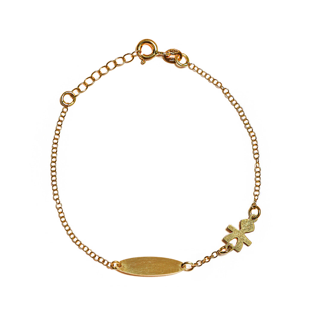 Pulsera Esclava Con dije silueta niño