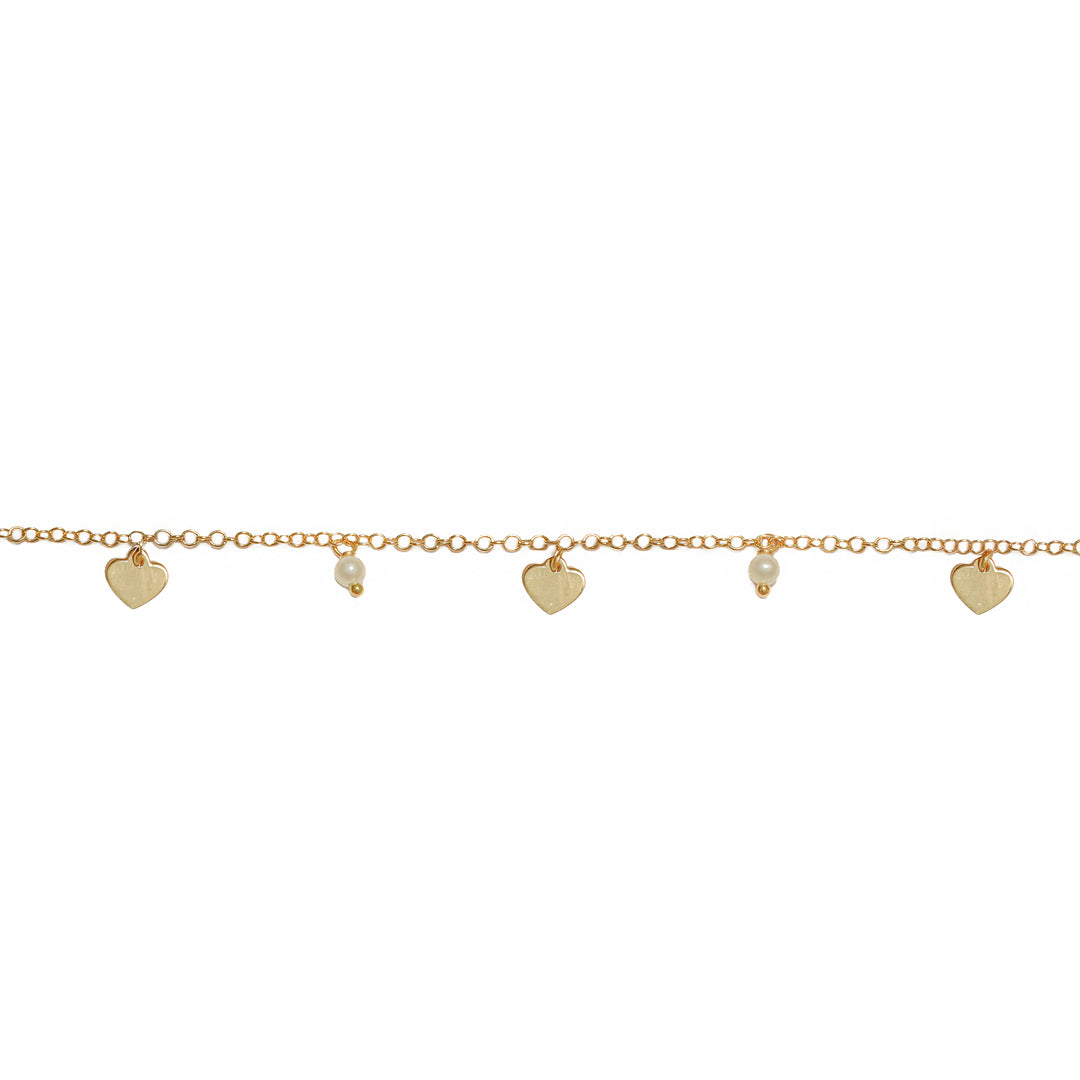 Pulsera con dije colgante corazon