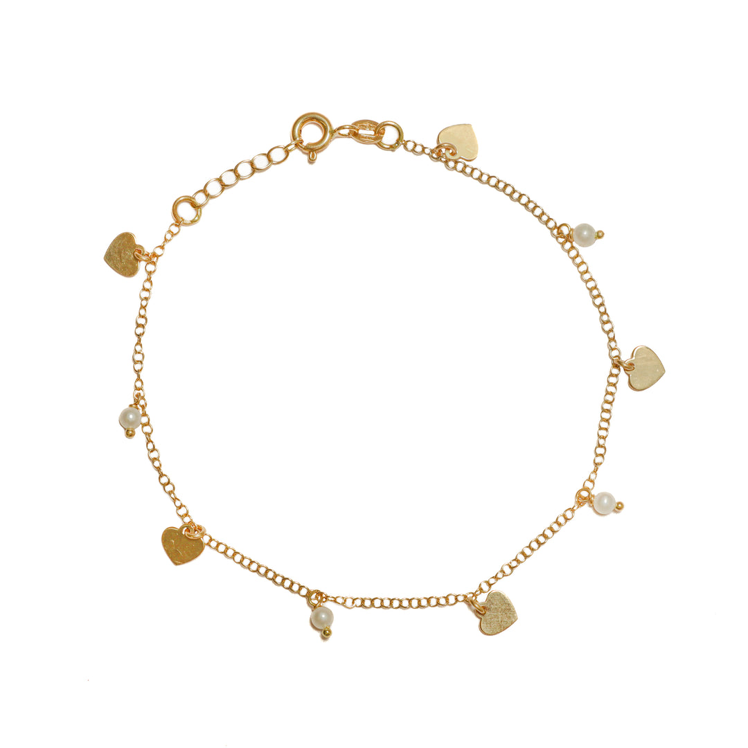 Pulsera con dije colgante corazon