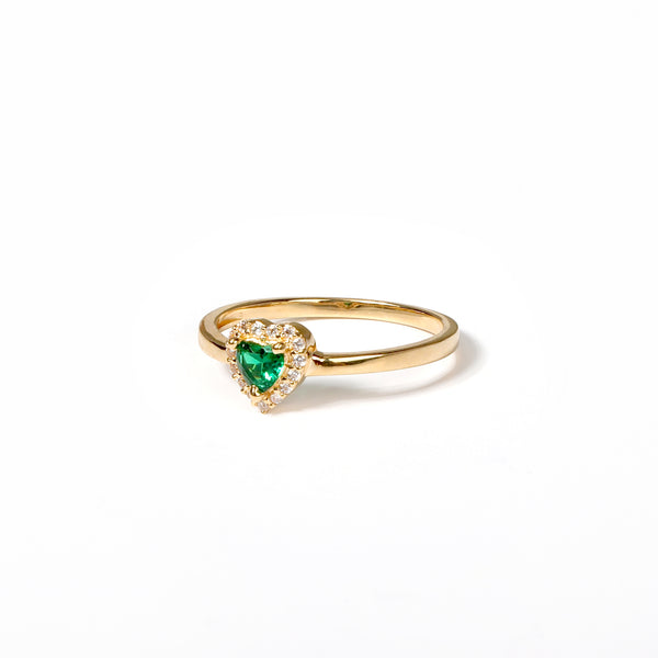 Anillo Corazón Verde