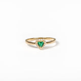 Anillo Corazón Verde