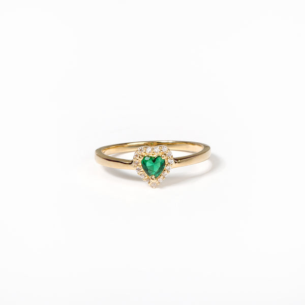 Anillo Corazón Verde