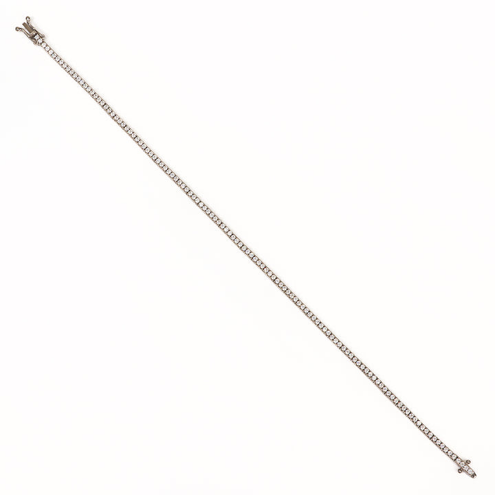 Pulsera Tenis Con Circones 2mm 19.5Cm Oro Blanco