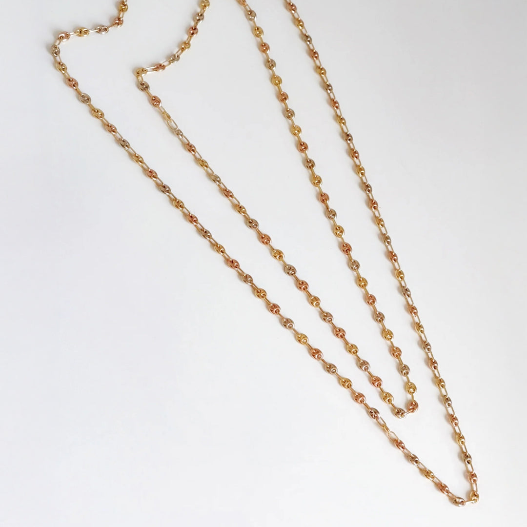Cadena Gucci 3 Oros 45 Cm