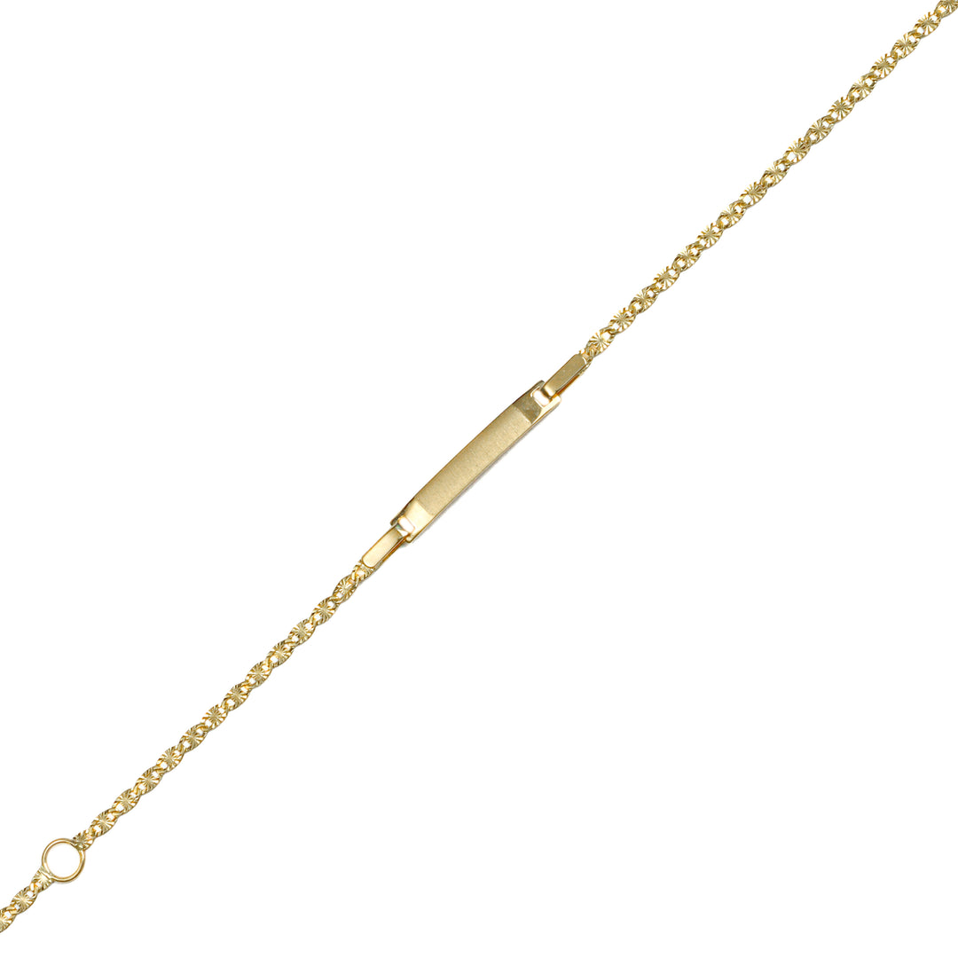 Pulsera Esclava Escalera Plana Diamantada