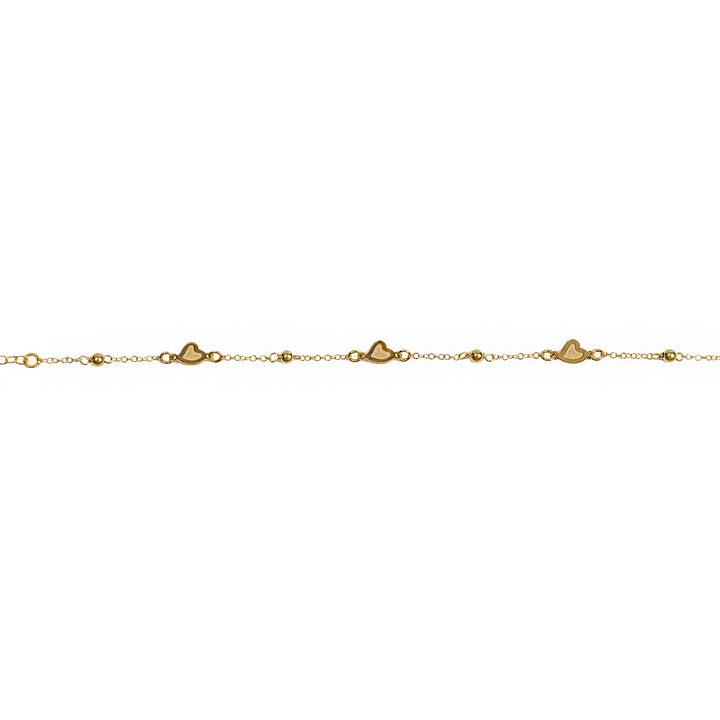 Pulsera con dijes corazón detalles