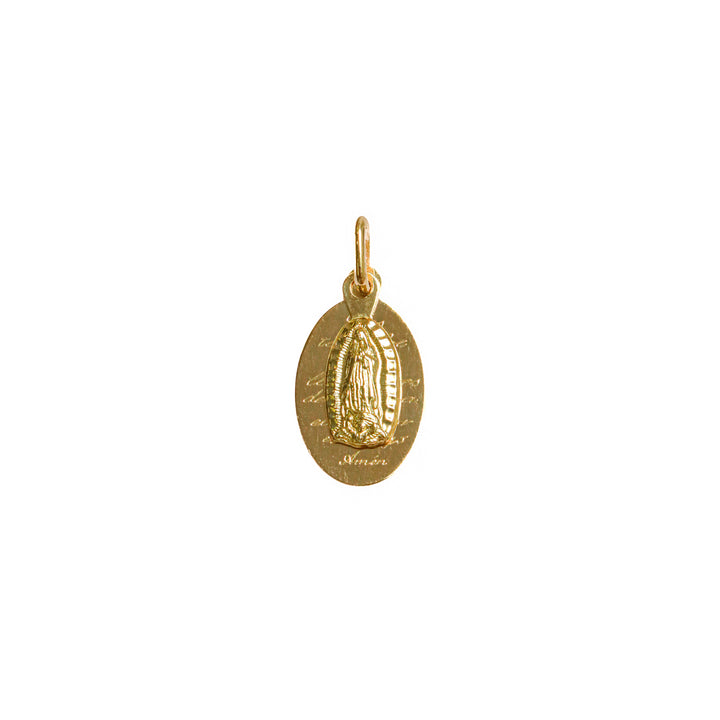Dije Medalla Ovalada Virgen Guadalupe + Oración