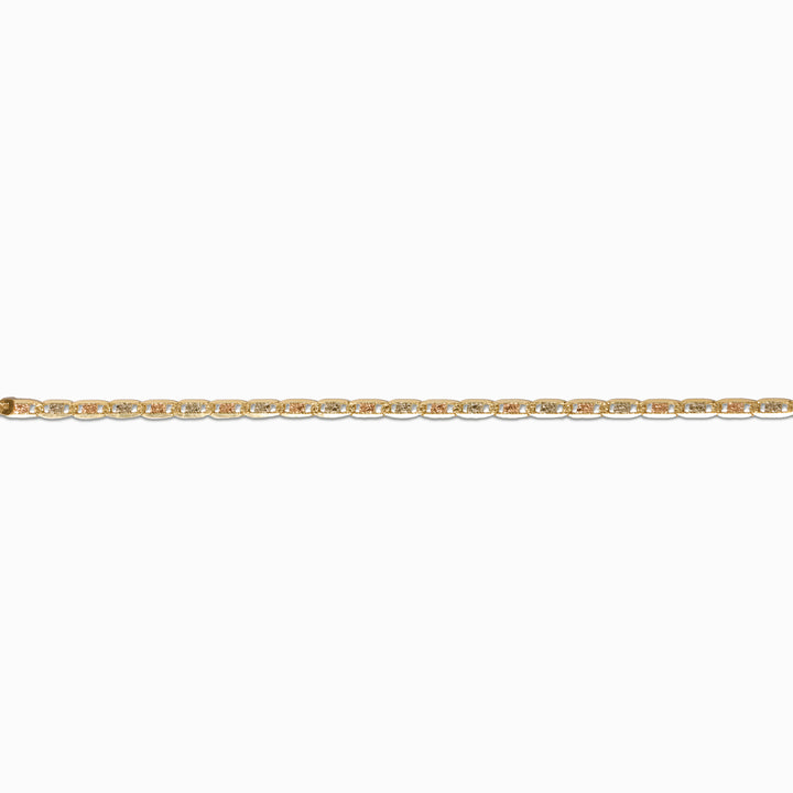Pulsera Escalera Plana 3mm 20Cm Tres Oros