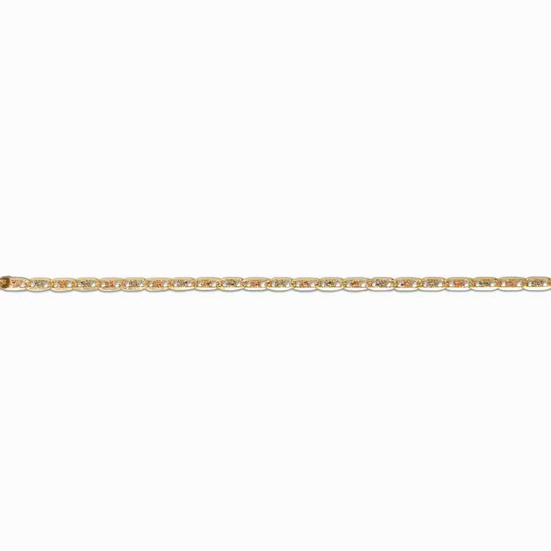 Pulsera Escalera Plana 3mm 20Cm Tres Oros