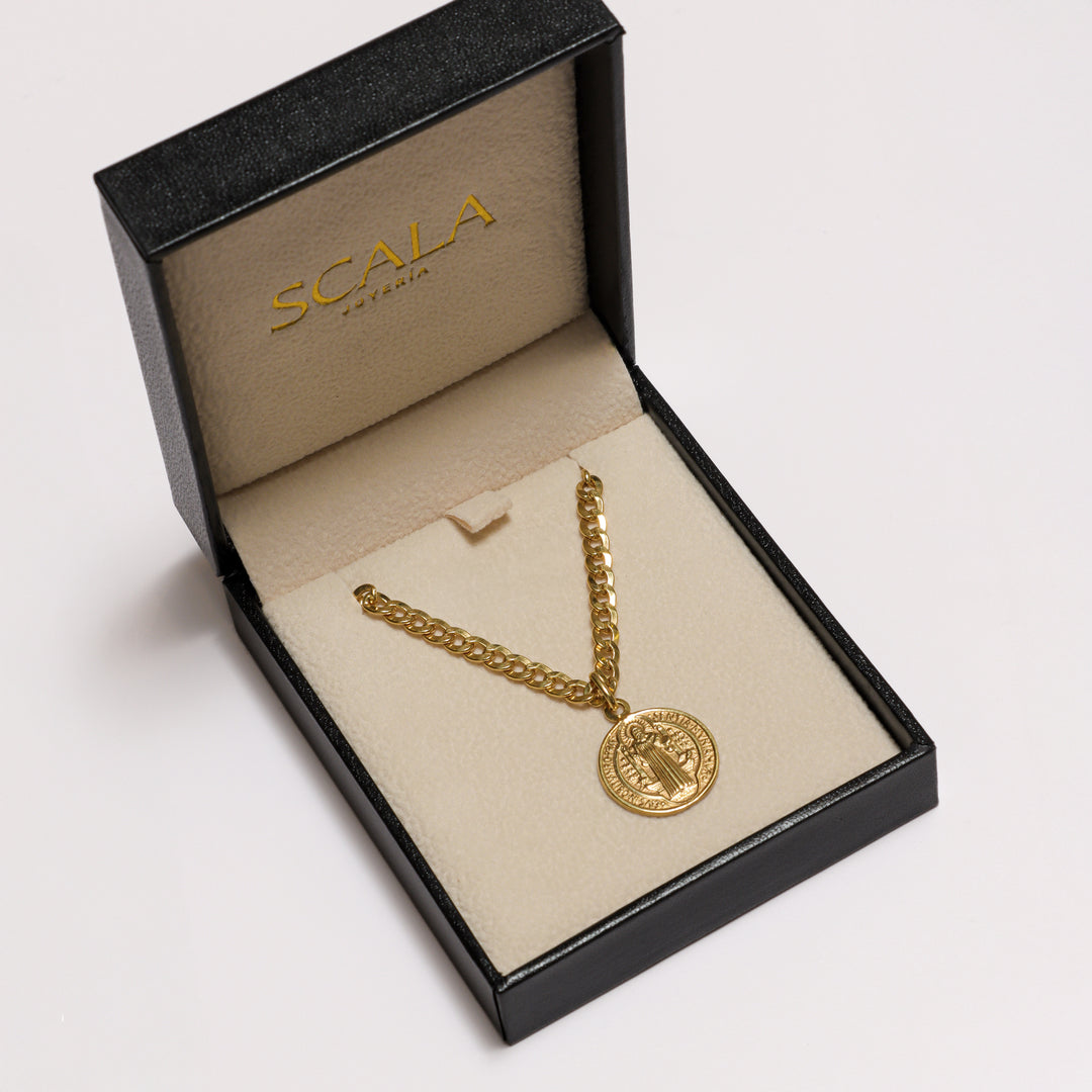 Set Cadena Cubana con dije san benito