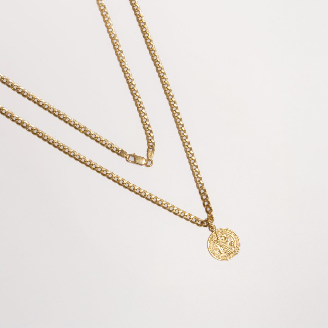 Set Cadena Cubana con dije san benito