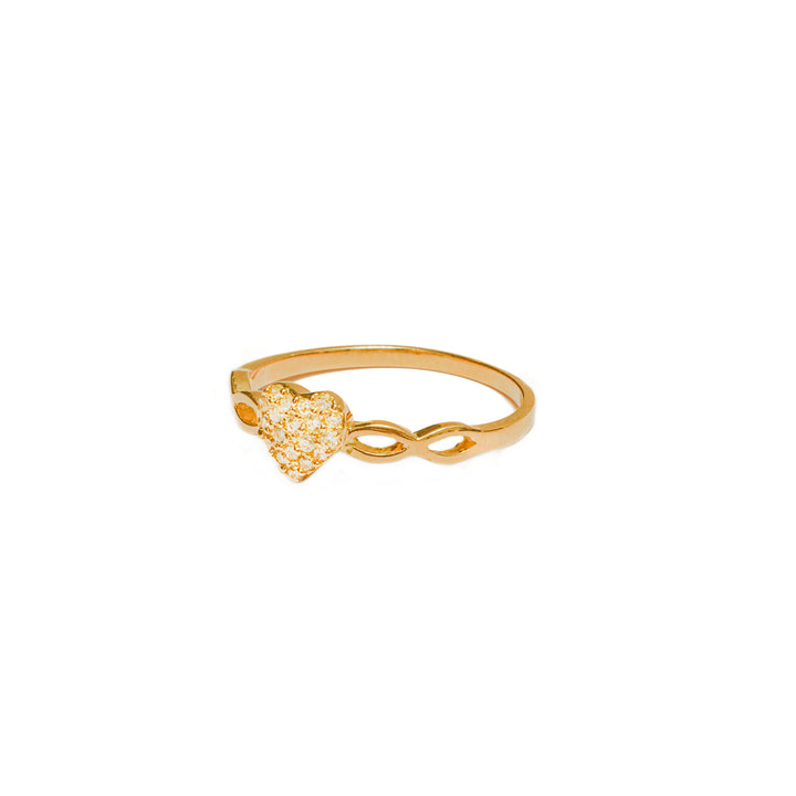 Anillo Silueta corazón Con circón