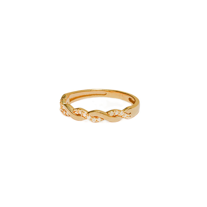 Anillo Entrelazado con circones