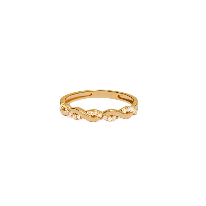 Anillo Entrelazado con circones