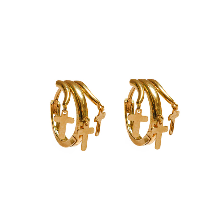 Argollas Con 3 cruces colgates