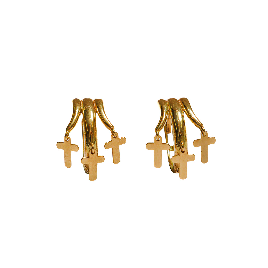 Argollas Con 3 cruces colgates