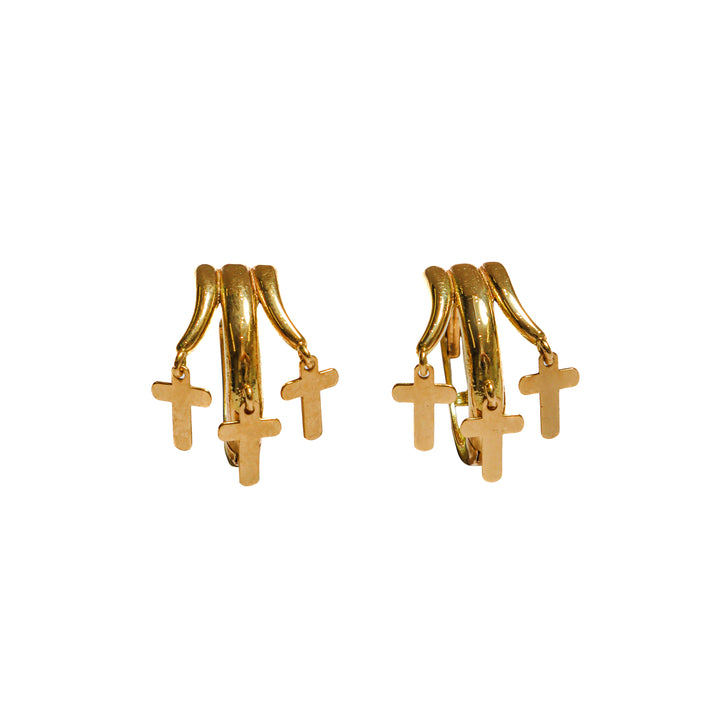 Argollas Con 3 cruces colgates