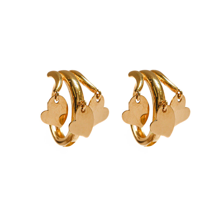 Argollas Con 3 corazones colgates