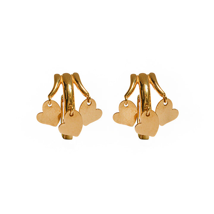Argollas Con 3 corazones colgates