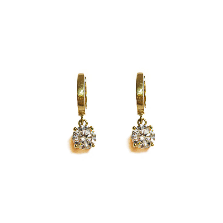 Argollas Con colgante circon