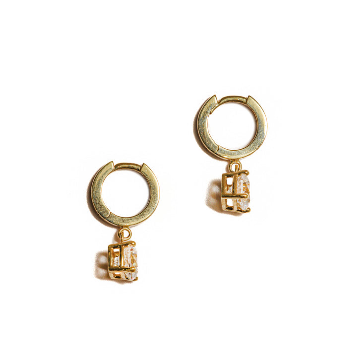 Argollas Con colgante circon