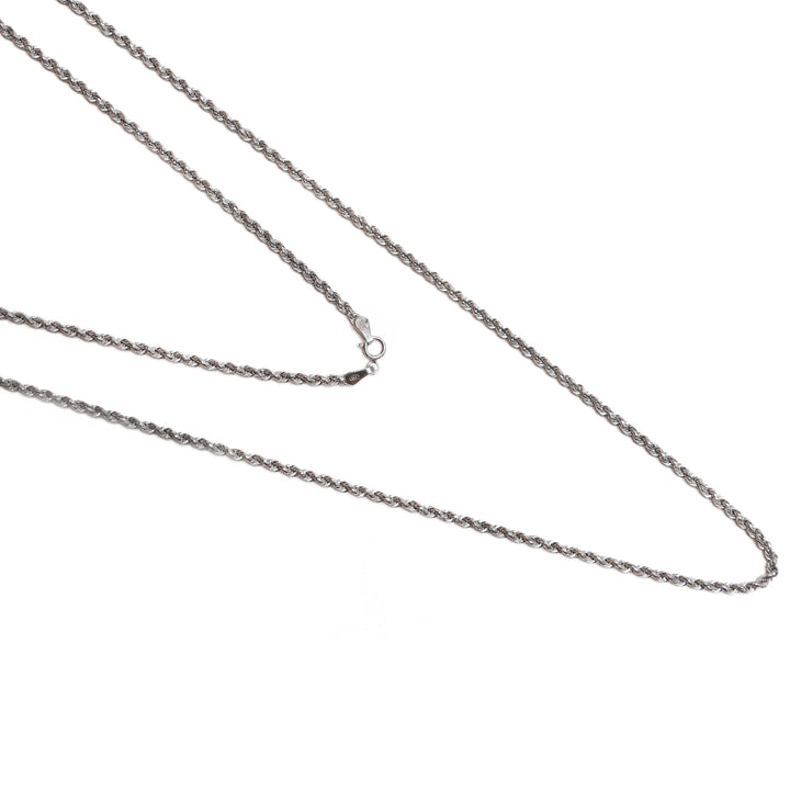 Cadena Cordón Oro Blanco 60Cm