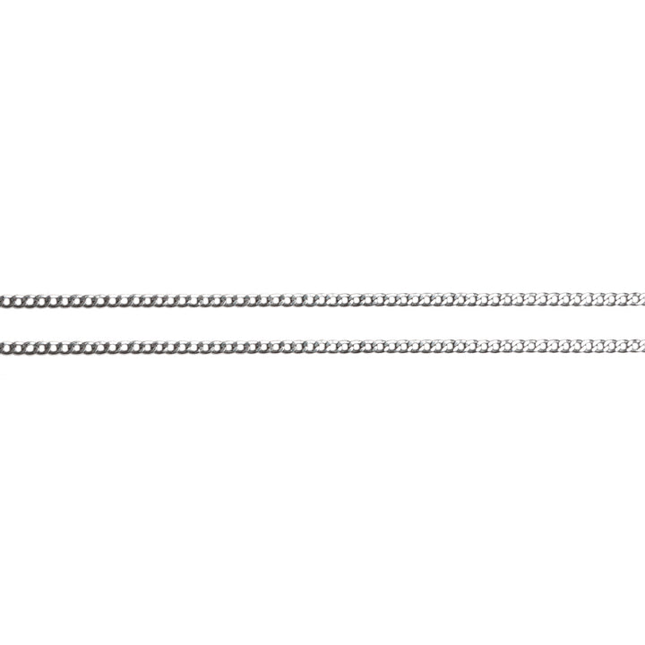 Cadena Cubana 60Cm Oro Blanco