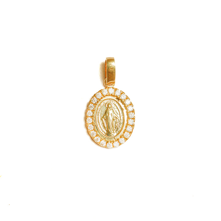 Dije Medalla Virgen Milagrosa Con circones
