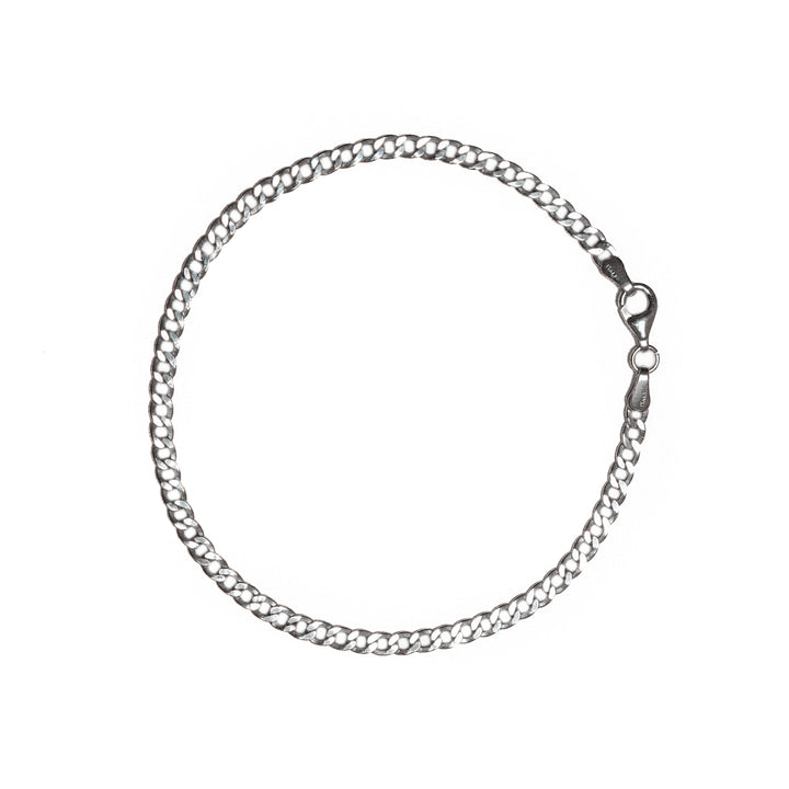 Pulsera Cubana Oro Blanco