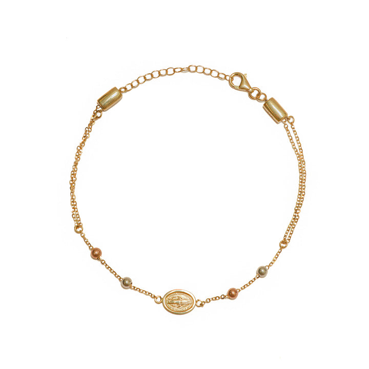 Pulsera Denario Virgen milagrosa con extensión