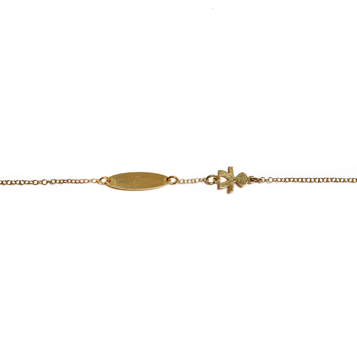 Pulsera Esclava Con dije silueta niño